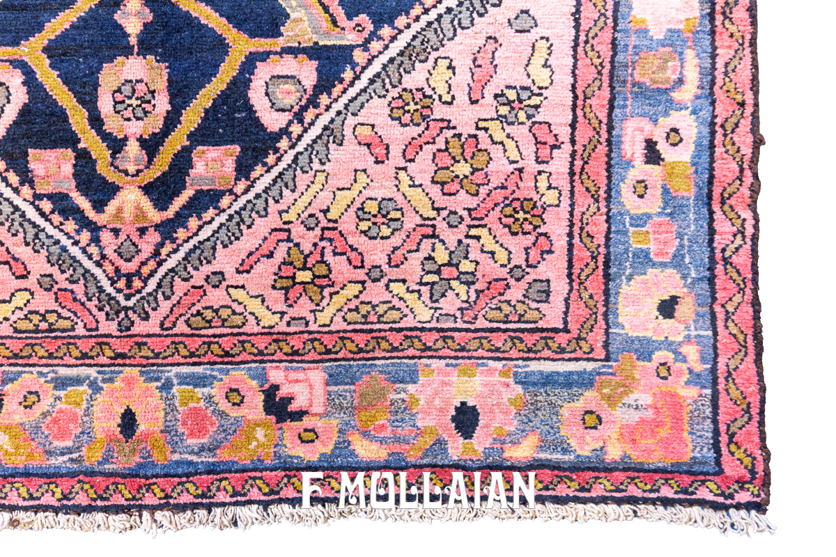 Tappeto Malayer Antico Fondo Blu Notte n°:88430125